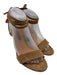 Veronica Beard Shoe Size 38 Tan Brown Leather Upper Suede Lace Up Ankle Sandals Tan Brown / 38