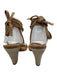Veronica Beard Shoe Size 38 Tan Brown Leather Upper Suede Lace Up Ankle Sandals Tan Brown / 38