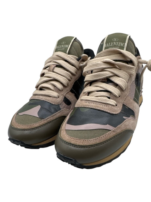 Valentino Garavani Shoe Size 37.5 Beige & Green textile upper Camo Sneakers Beige & Green / 37.5