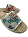 Gucci Shoe Size 37.5 Beige & Multi Canvas Upper Guccissima Double G Espadrille Beige & Multi / 37.5