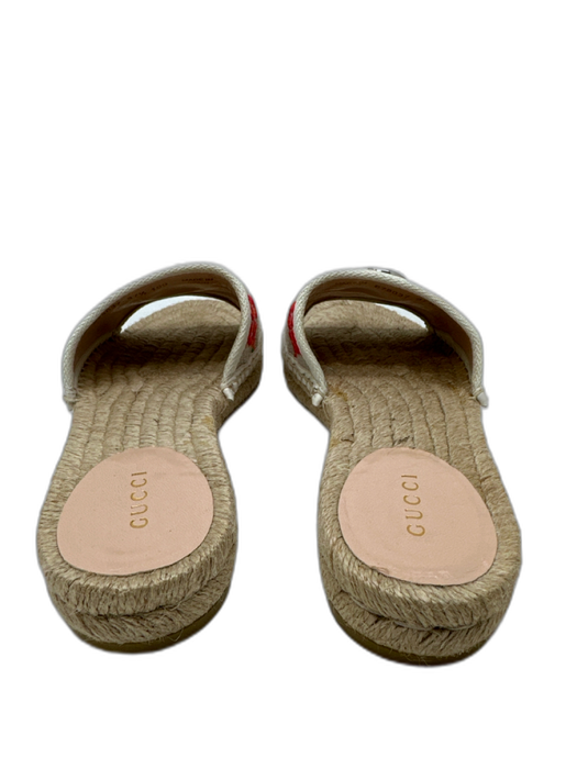 Gucci Shoe Size 37.5 Beige & Multi Canvas Upper Guccissima Double G Espadrille Beige & Multi / 37.5