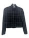 Akris Punto Size 2 Black & White Wool & Elastane Windowpane Plaid Cropped Jacket Black & White / 2