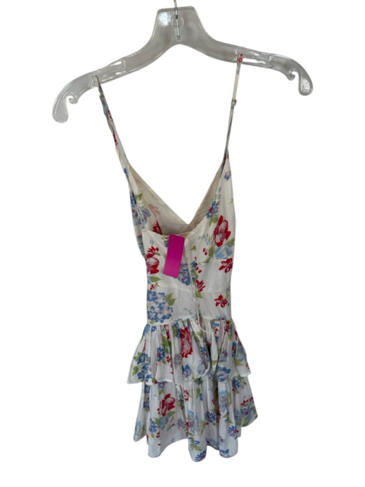 Loveshackfancy Size 4 Red, White & Blue Cotton Spaghetti Strap Flowers Dress Red, White & Blue / 4