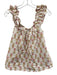 Piyama Size XS Pink, Green, White Cotton Sleeveless Floral Ruffle Short Set Pink, Green, White / XS