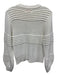 Sancia Size Large Cream White Viscose Blend Long Sleeve Ribbed Sweater Cream White / Large