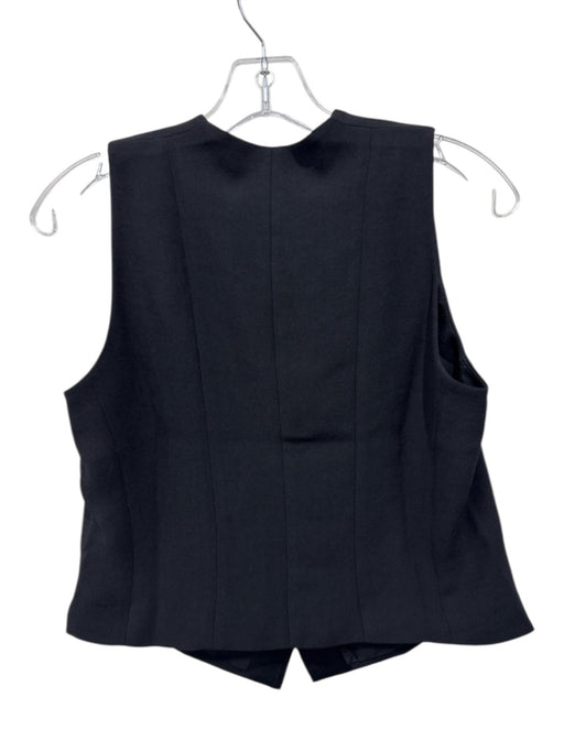 Spanx Size XS Black Polyester Flap Pockets Buttons V Neck Vest Black / XS