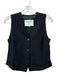 Spanx Size XS Black Polyester Flap Pockets Buttons V Neck Vest Black / XS