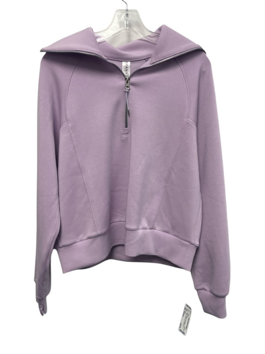 Spanx Size Sample Lilac Purple Long Sleeve Quarter Zip Sweater Lilac Purple / Sample