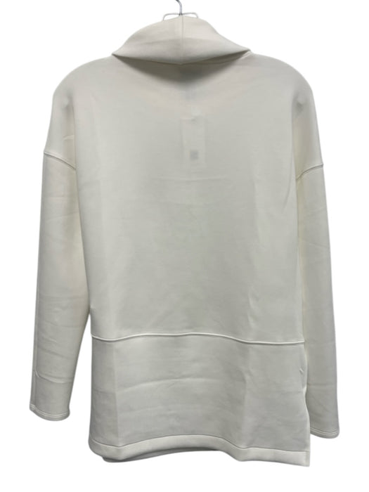 Spanx Size XS White Modal Blend Long Sleeve Chimney Neck Side Slit Sweater White / XS