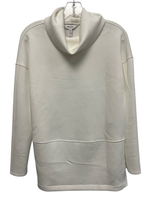 Spanx Size XS White Modal Blend Long Sleeve Chimney Neck Side Slit Sweater White / XS