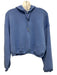 Spanx Size Small Blue Long Sleeve Hood Elastic Waist Cropped Sweater Blue / Small