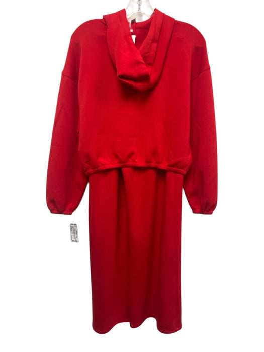 Spanx Size Small Red Tencel Blend Elastic Waist Long Sleeve Cropped Pant Set Red / Small