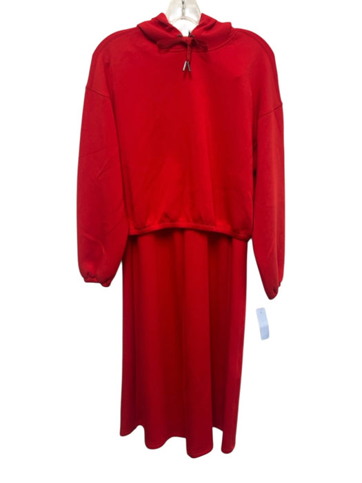Spanx Size Small Red Tencel Blend Elastic Waist Long Sleeve Cropped Pant Set Red / Small