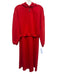 Spanx Size Small Red Tencel Blend Elastic Waist Long Sleeve Cropped Pant Set Red / Small