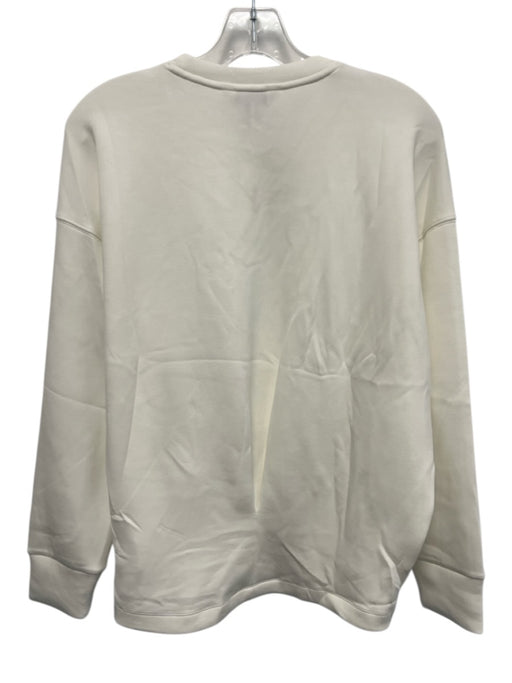 Spanx Size XS White Long Sleeve Heathered Crew Neck Pull Over Sweater White / XS