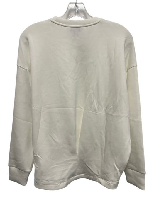 Spanx Size XS White Long Sleeve Heathered Crew Neck Pull Over Sweater White / XS