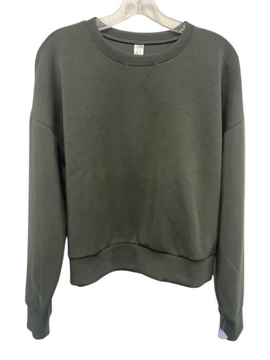 Spanx Size Medium Gray Green Modal Blend Long Sleeve Crew Neck Pull Over Sweater Gray Green / Medium