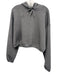 Spanx Size Medium Gray Long Sleeve Heathered Hood Elastic Waist Sweater Gray / Medium