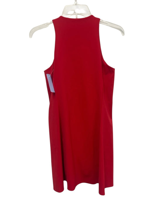Spanx Size Small Red Nylon Blend Sleeveless Zip Front Paneled Shorts Dress Red / Small