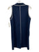 Spanx Size Small Navy Blue Polyester Blend Sleeveless Striped V Neck Dress Navy Blue / Small