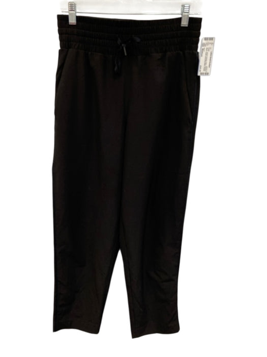 Spanx Size Medium Black Polyester Blend Elastic Drawstring Waist Pockets Pants Black / Medium