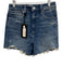 Paige Size 25 Medium Wash Cotton Denim High Rise Distressed Pockets Shorts Medium Wash / 25