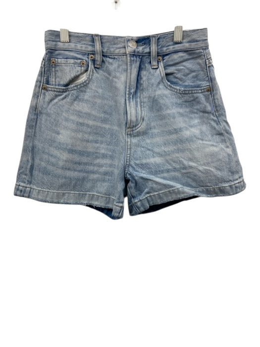 Pistola Size 24 Light Wash Cotton Denim High Rise Whiskering distressed Shorts Light Wash / 24