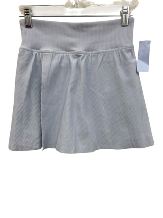 Spanx Size Small Ice Blue Elastic Waist Ribbed Skort Ice Blue / Small
