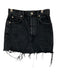 Agolde Size 24 Faded Black Cotton Denim High Rise Distressed Pockets Mini Skirt Faded Black / 24