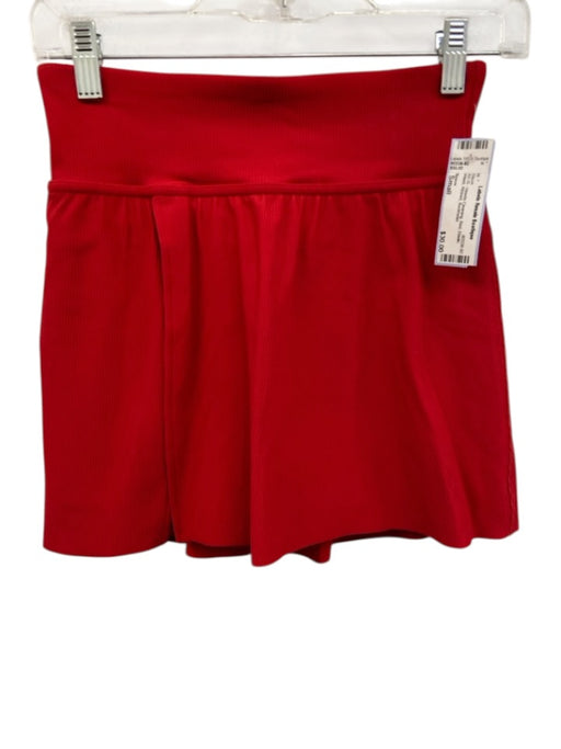 Spanx Size Small Red Elastic Waist Ribbed Skort Red / Small