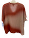 Eileen Fisher Size Small Red & Pink Short Sleeve Gradient Sheer Top Red & Pink / Small