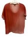 Eileen Fisher Size Small Red & Pink Short Sleeve Gradient Sheer Top Red & Pink / Small