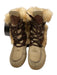 Pajar Shoe Size 38 Brown & Beige Cowhide Ponyhair Almond Toe Laces Fox Fur Boots Brown & Beige / 38