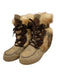 Pajar Shoe Size 38 Brown & Beige Cowhide Ponyhair Almond Toe Laces Fox Fur Boots Brown & Beige / 38