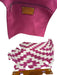 Patricia Nash Cream & Magenta Cotton Woven Leather Straps Toggle Closure Bag Cream & Magenta
