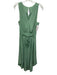 Ramy Brook Size M Light Green Polyester Sleeveless V Neck Drawstring Waist Dress Light Green / M