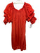 Mersea Size S Orange Polyester Blend Off Shoulder Short Puff Sleeve Mini Dress Orange / S