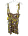For Love & Lemons Size S Beige, Yellow & White Polyester Sheer Overlay Dress Beige, Yellow & White / S