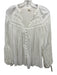 Spell Size XS White Cotton & Viscose Long Sleeve Button Front Pleat Detail Top White / XS