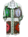 Kendall Lane Size XS White & Multi Linen & Polyester Paisley Print Mermaid Dress White & Multi / XS