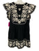 Sea New York Size S Black & White Cotton & Linen Cap Sleeve V Neck Mini Dress Black & White / S