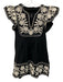 Sea New York Size S Black & White Cotton & Linen Cap Sleeve V Neck Mini Dress Black & White / S