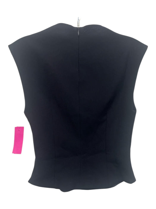 Odd Muse Size XS Navy Blue Polyester Sleeveless Darted Back Zip Mock Turtle Top Navy Blue / XS
