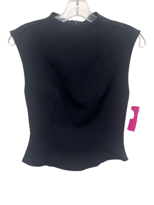 Odd Muse Size XS Navy Blue Polyester Sleeveless Darted Back Zip Mock Turtle Top Navy Blue / XS