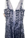 Eliza J Size 4 Navy & Periwinkle Polyester Sleeveless Floral Lace Overlay Gown Navy & Periwinkle / 4