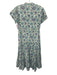 Victoria Dunn Size Small Blue, Green, White Cotton Short Sleeve Floral Dress Blue, Green, White / Small