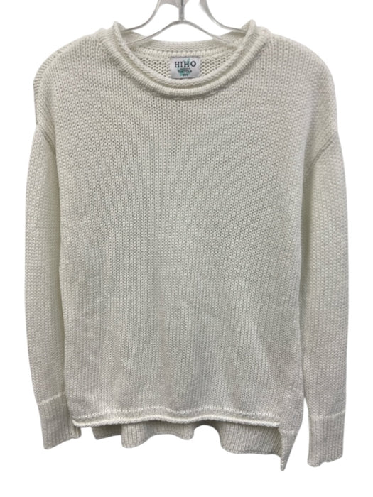HiHo Size S White Cotton Blend roll neck Sweater White / S
