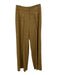 Veronica Beard Size 0 Tan Brown Linen Blend Front Pleat Trouser Wide Leg Pants Tan Brown / 0