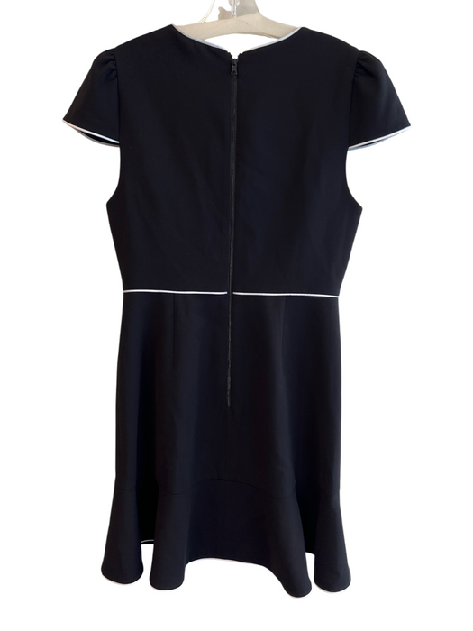 Alice + Olivia Size 12 Black & White Polyester Cap Sleeve White Liner Dress Black & White / 12
