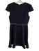 Alice + Olivia Size 12 Black & White Polyester Cap Sleeve White Liner Dress Black & White / 12